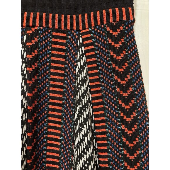 Maeve Anthropologie Womens Fit & Flair Knit Dress Size 2 Geometric Print V Neck - Picture 4 of 12